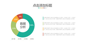 环形占比数据分析PPT饼图-叨客学习资料网