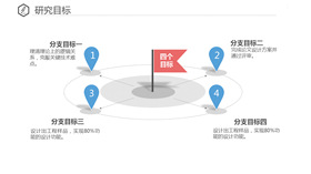 红旗四个目标罗列PPT模板-叨客学习资料网