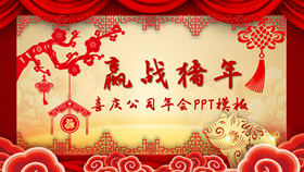 喜庆新年春节年会PPT模板-叨客学习资料网