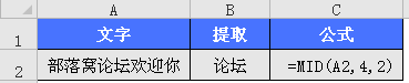 Excel函数：mid函数典型实例—excel技巧教程|叨客学习资料网-叨客学习资料网